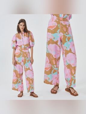 Lanhtropy Ocean Linen Pants Aquarela